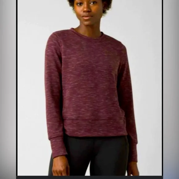 Prana Heathered Sunrise Crewneck Sweatshirt Pockets Size Medium - Picture 3 of 3